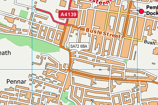 SA72 6BA map - OS VectorMap District (Ordnance Survey)