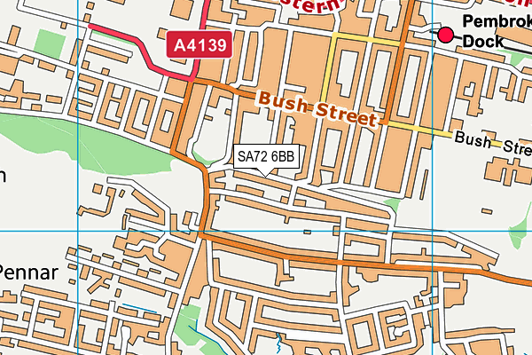 SA72 6BB map - OS VectorMap District (Ordnance Survey)