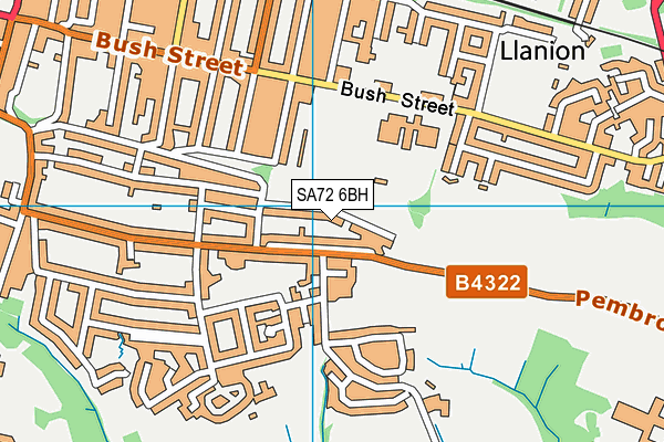 SA72 6BH map - OS VectorMap District (Ordnance Survey)