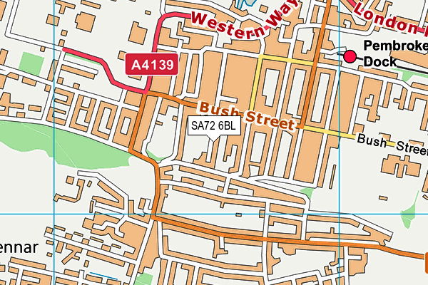 SA72 6BL map - OS VectorMap District (Ordnance Survey)