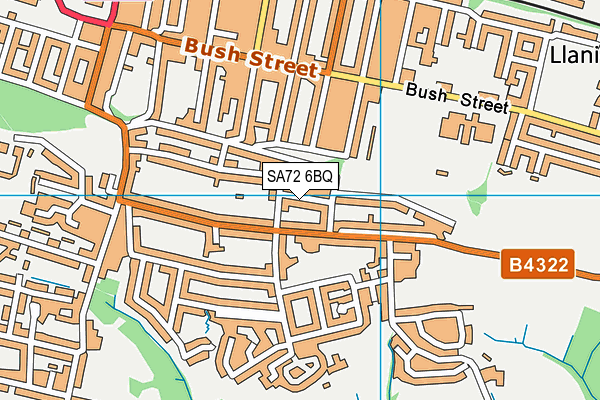 SA72 6BQ map - OS VectorMap District (Ordnance Survey)