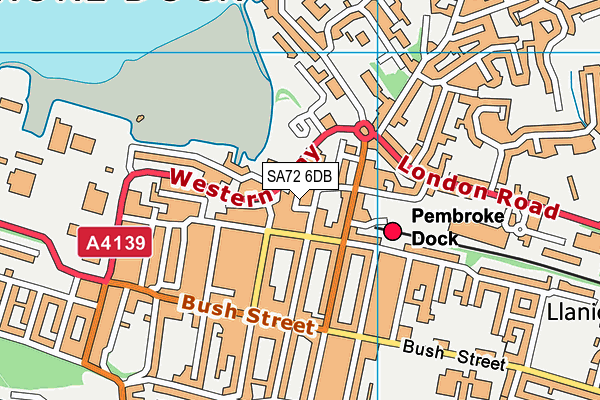 SA72 6DB map - OS VectorMap District (Ordnance Survey)