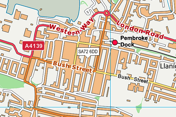 SA72 6DD map - OS VectorMap District (Ordnance Survey)