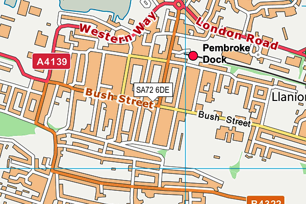 SA72 6DE map - OS VectorMap District (Ordnance Survey)