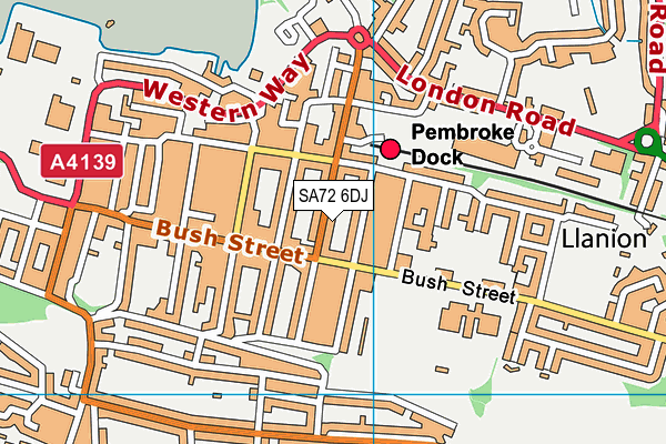 SA72 6DJ map - OS VectorMap District (Ordnance Survey)