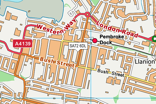 SA72 6DL map - OS VectorMap District (Ordnance Survey)