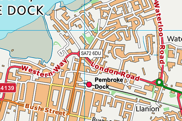 SA72 6DU map - OS VectorMap District (Ordnance Survey)