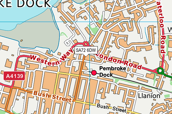 SA72 6DW map - OS VectorMap District (Ordnance Survey)