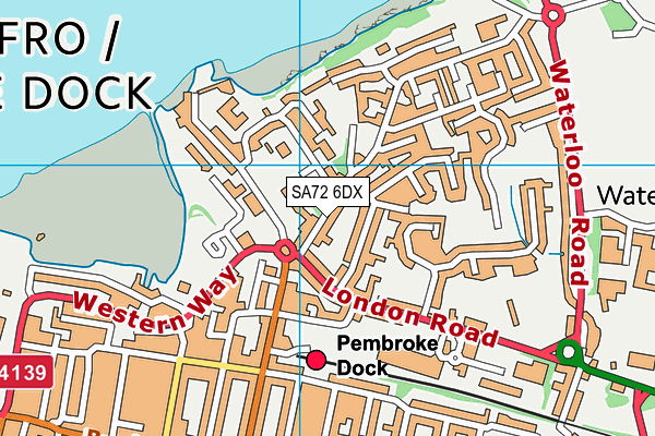 SA72 6DX map - OS VectorMap District (Ordnance Survey)