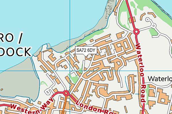 SA72 6DY map - OS VectorMap District (Ordnance Survey)