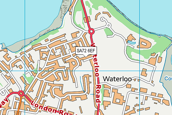 SA72 6EF map - OS VectorMap District (Ordnance Survey)