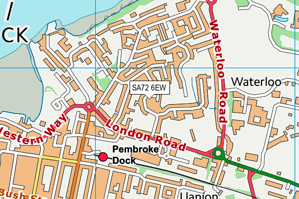 SA72 6EW map - OS VectorMap District (Ordnance Survey)