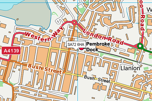 SA72 6HA map - OS VectorMap District (Ordnance Survey)