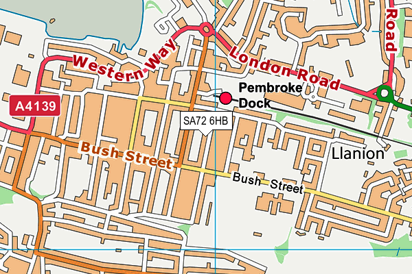 SA72 6HB map - OS VectorMap District (Ordnance Survey)