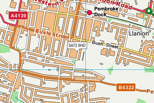 SA72 6HD map - OS VectorMap District (Ordnance Survey)