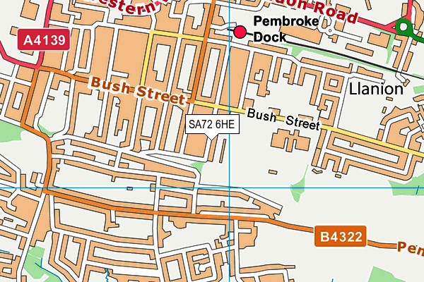 SA72 6HE map - OS VectorMap District (Ordnance Survey)