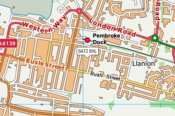 SA72 6HL map - OS VectorMap District (Ordnance Survey)