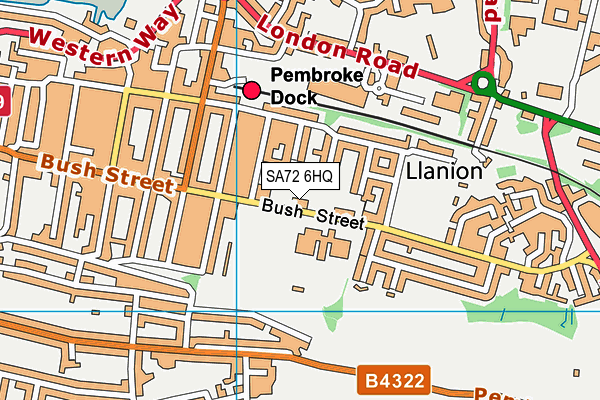 SA72 6HQ map - OS VectorMap District (Ordnance Survey)