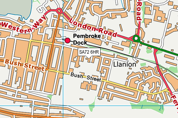 SA72 6HR map - OS VectorMap District (Ordnance Survey)