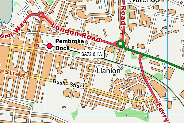 SA72 6HW map - OS VectorMap District (Ordnance Survey)