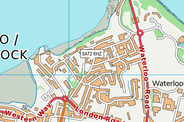 SA72 6HZ map - OS VectorMap District (Ordnance Survey)