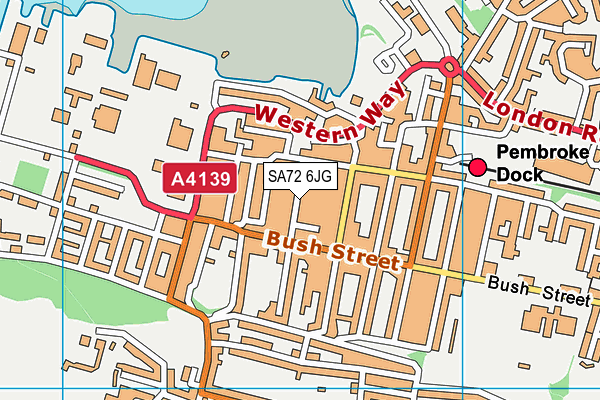 SA72 6JG map - OS VectorMap District (Ordnance Survey)