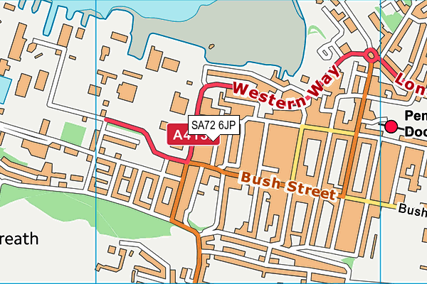 SA72 6JP map - OS VectorMap District (Ordnance Survey)