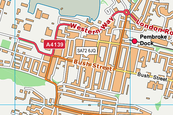 SA72 6JQ map - OS VectorMap District (Ordnance Survey)