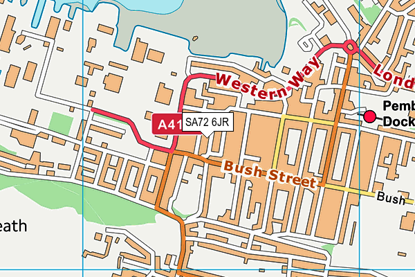 SA72 6JR map - OS VectorMap District (Ordnance Survey)