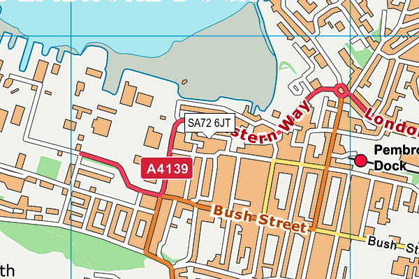 SA72 6JT map - OS VectorMap District (Ordnance Survey)