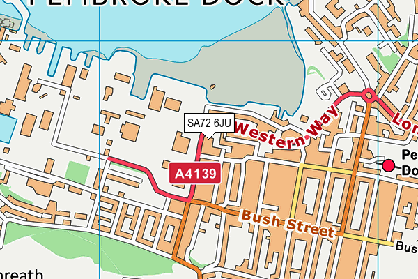 SA72 6JU map - OS VectorMap District (Ordnance Survey)