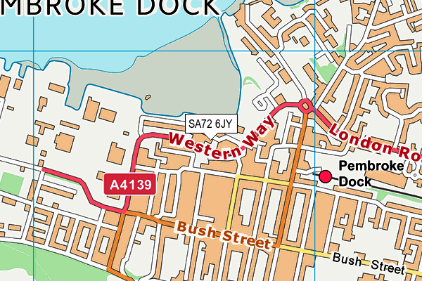 SA72 6JY map - OS VectorMap District (Ordnance Survey)