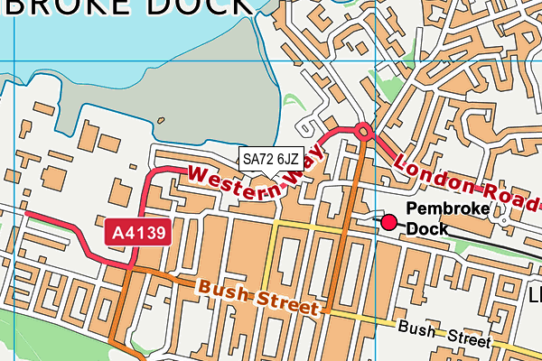 SA72 6JZ map - OS VectorMap District (Ordnance Survey)