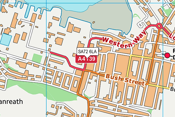 SA72 6LA map - OS VectorMap District (Ordnance Survey)