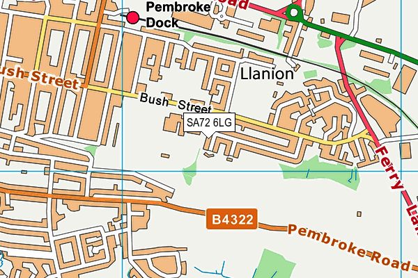 SA72 6LG map - OS VectorMap District (Ordnance Survey)