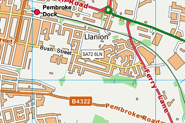 SA72 6LN map - OS VectorMap District (Ordnance Survey)