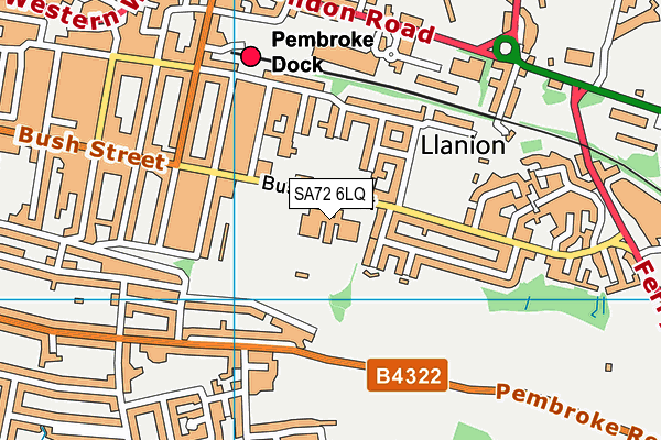 Pembroke Dock CP School map (SA72 6LQ) - OS VectorMap District (Ordnance Survey)