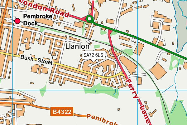 SA72 6LS map - OS VectorMap District (Ordnance Survey)