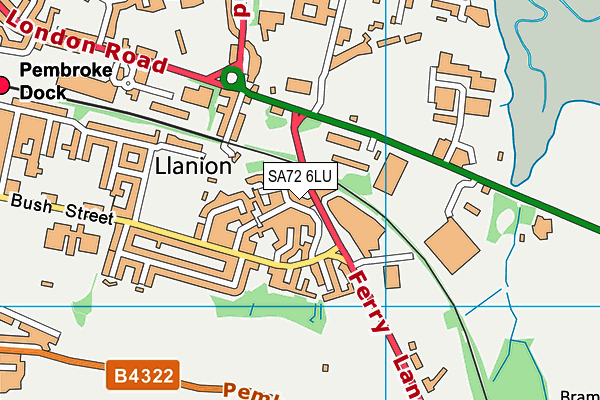 SA72 6LU map - OS VectorMap District (Ordnance Survey)