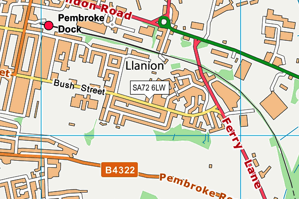 SA72 6LW map - OS VectorMap District (Ordnance Survey)