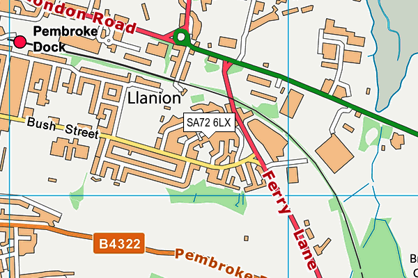 SA72 6LX map - OS VectorMap District (Ordnance Survey)