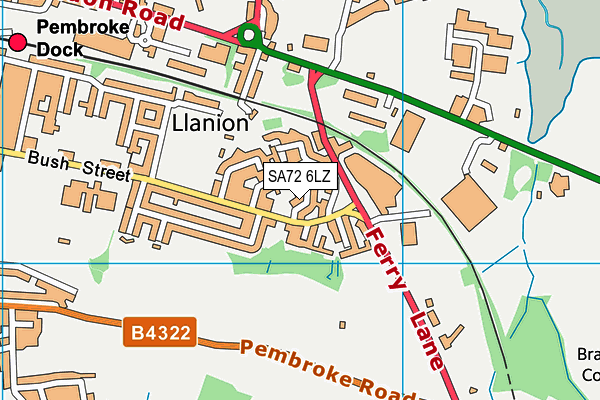 SA72 6LZ map - OS VectorMap District (Ordnance Survey)