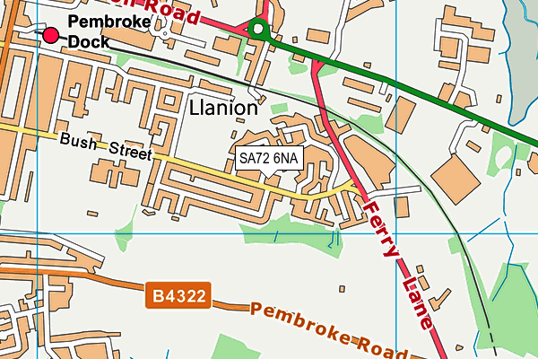 SA72 6NA map - OS VectorMap District (Ordnance Survey)