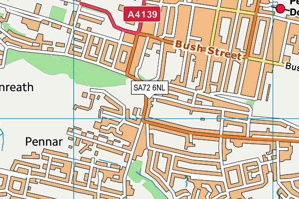 SA72 6NL map - OS VectorMap District (Ordnance Survey)