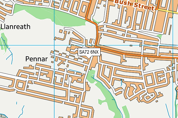 SA72 6NX map - OS VectorMap District (Ordnance Survey)