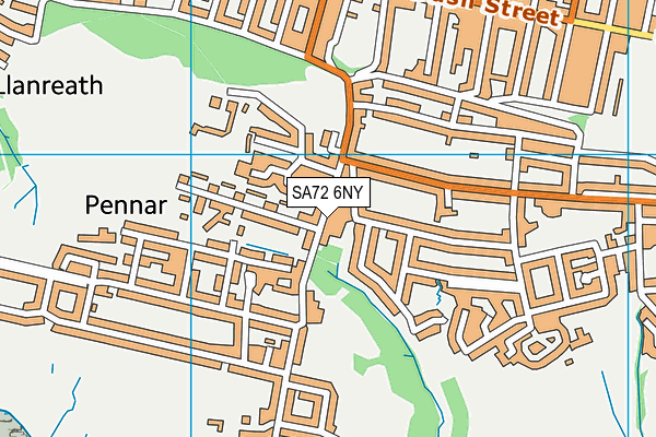 SA72 6NY map - OS VectorMap District (Ordnance Survey)