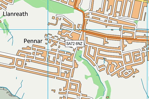 SA72 6NZ map - OS VectorMap District (Ordnance Survey)