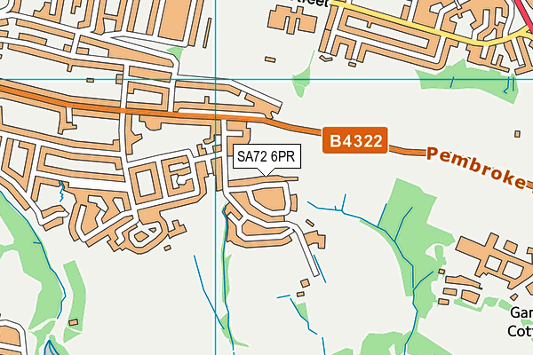 SA72 6PR map - OS VectorMap District (Ordnance Survey)