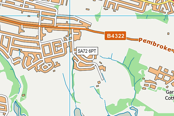 SA72 6PT map - OS VectorMap District (Ordnance Survey)