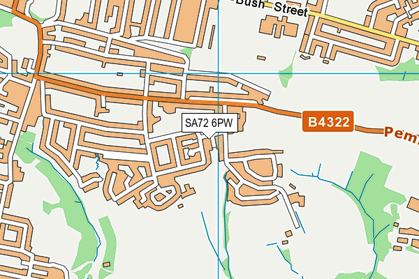 SA72 6PW map - OS VectorMap District (Ordnance Survey)